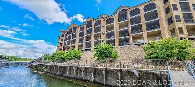 view of property featuring a water view