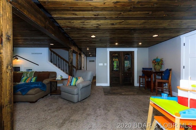 view of carpeted living room