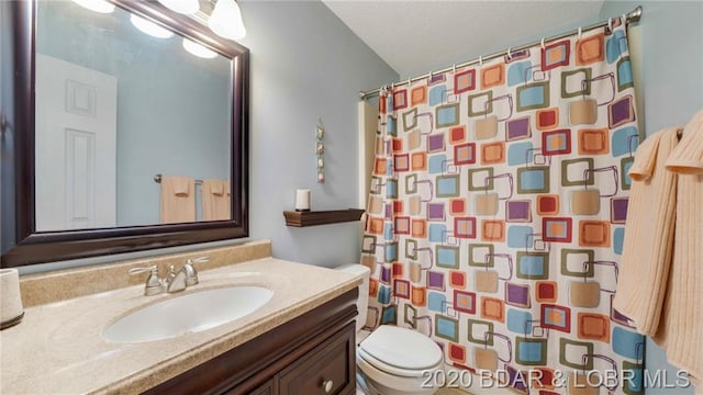 bathroom featuring toilet and vanity