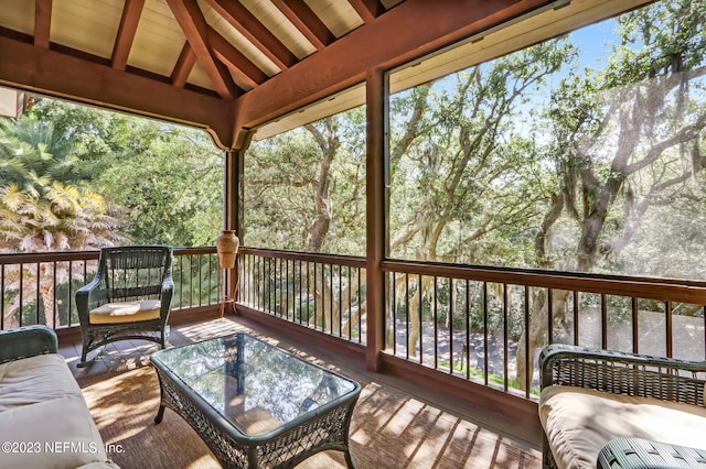 wooden deck with a gazebo