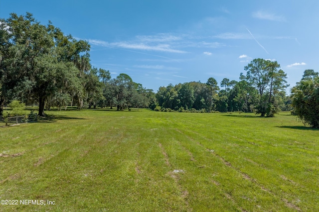 view of yard featuring a rural view