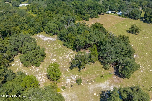 bird's eye view with a rural view