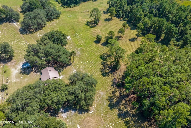 aerial view with a rural view