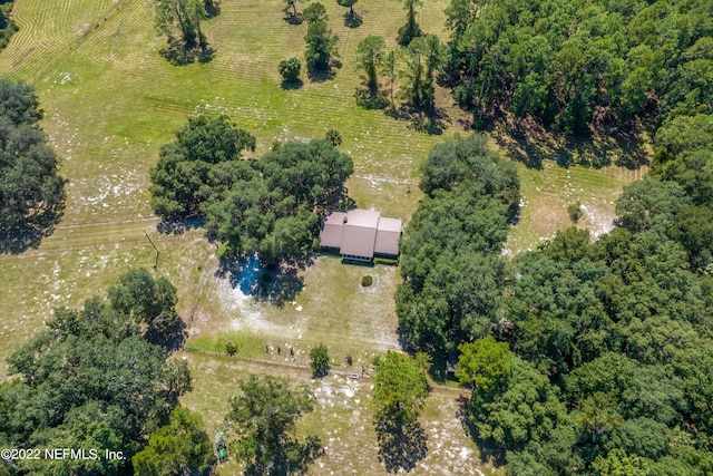 drone / aerial view with a rural view