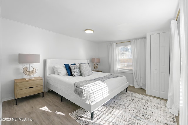 bedroom featuring hardwood / wood-style floors