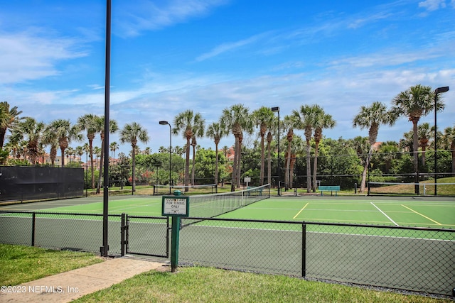 view of tennis court