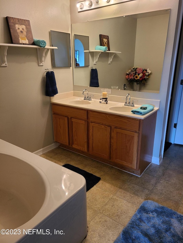 bathroom featuring vanity