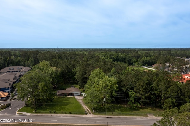 aerial view with a forest view