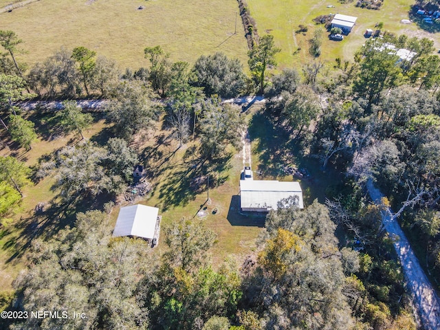 bird's eye view featuring a rural view