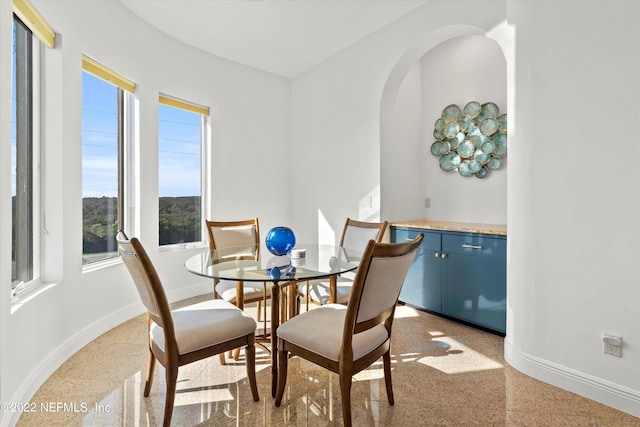 dining room with a healthy amount of sunlight