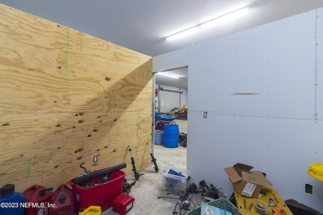 interior space featuring concrete floors