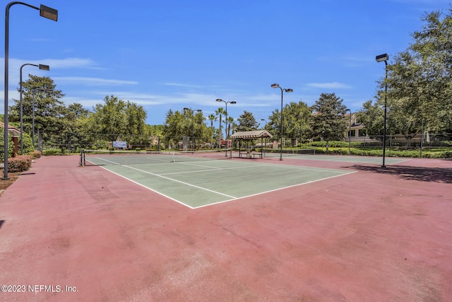 view of tennis court