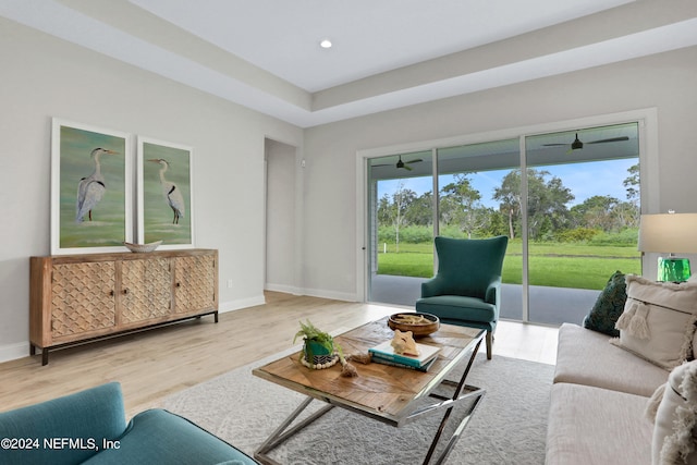 living room featuring hardwood / wood-style floors