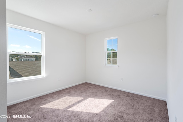 unfurnished room featuring carpet flooring