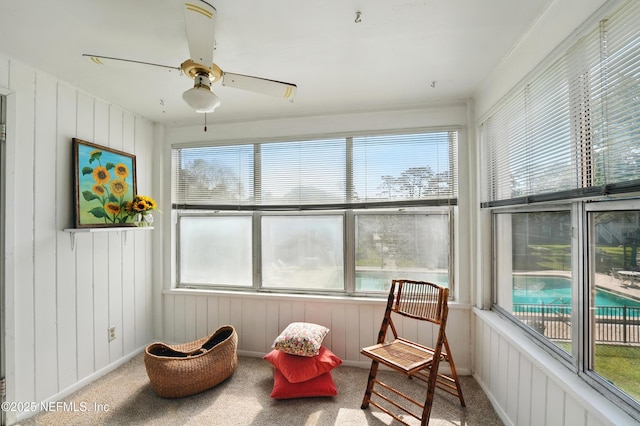 4358 Timuquana Rd Unit 205, Jacksonville, FL 32210 - sunroom / solarium featuring plenty of natural light, carpet floors, and wooden walls