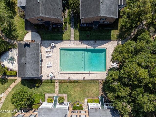4358 Timuquana Rd Unit 205, Jacksonville, FL 32210 - drone / aerial view of a pool area
