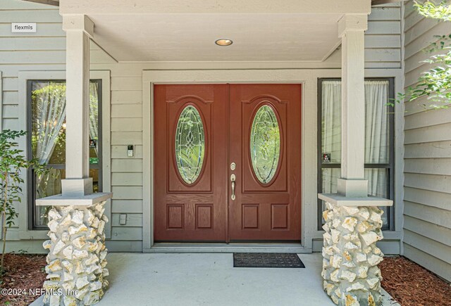 view of doorway to property