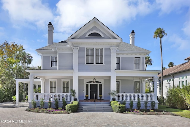 neoclassical / greek revival house with covered porch