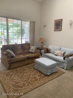 view of carpeted living room