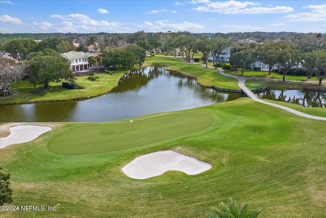 view of property's community with a water view