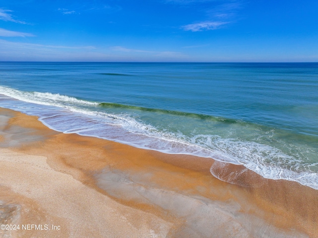 property view of water with a beach view