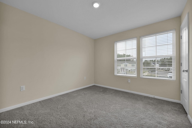 view of carpeted spare room