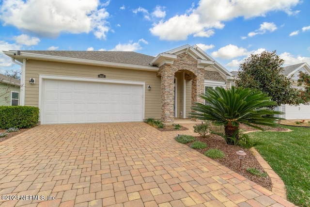 view of front of home featuring a garage