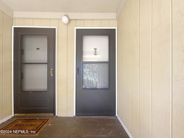 view of doorway to property