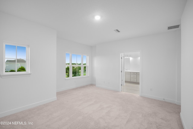 carpeted empty room featuring a wealth of natural light