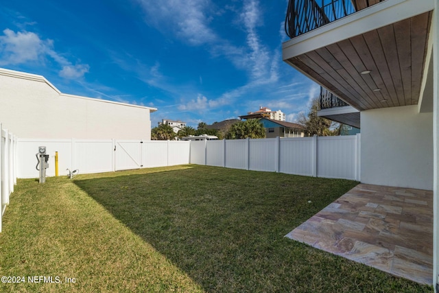 view of yard with a patio area