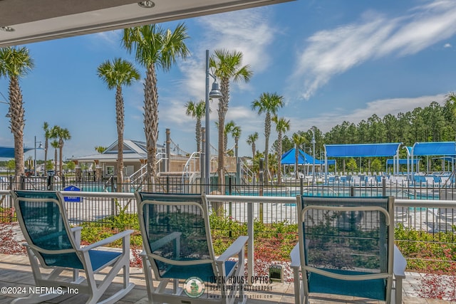 view of pool with fence