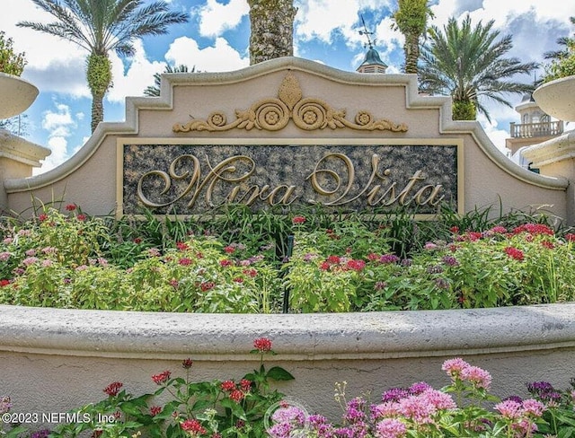 view of community sign