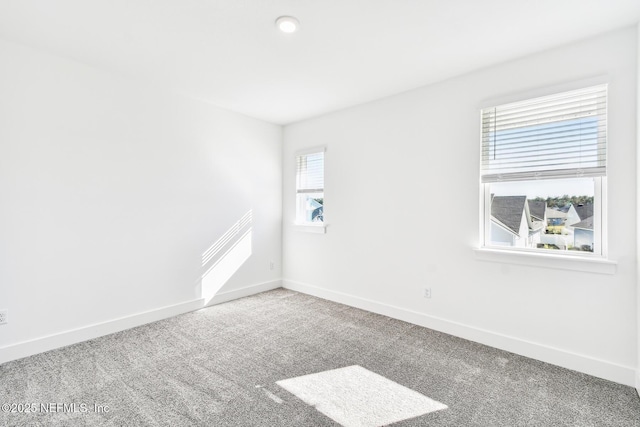 view of carpeted spare room