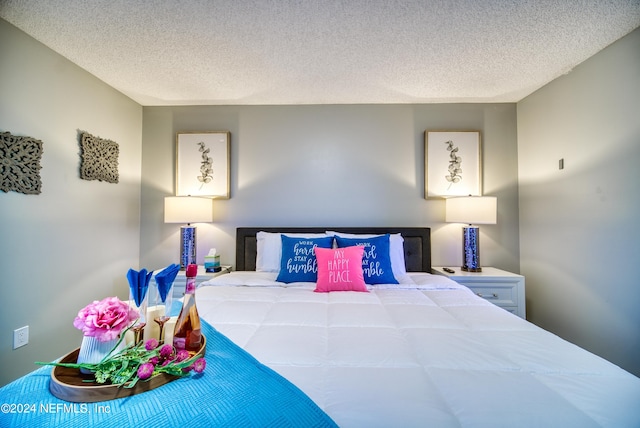 bedroom featuring a textured ceiling