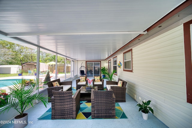 view of sunroom / solarium