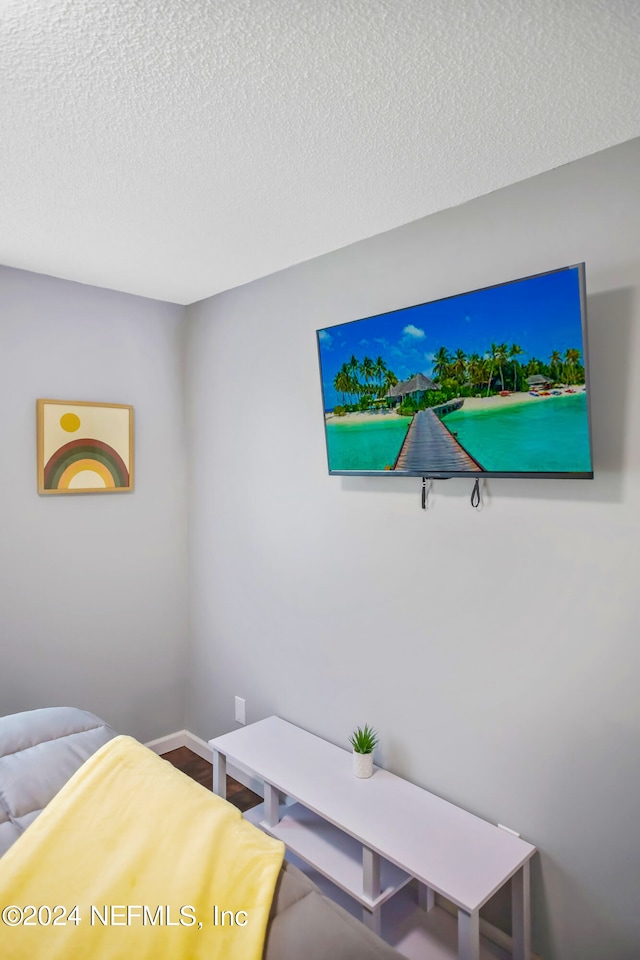 bedroom featuring a textured ceiling