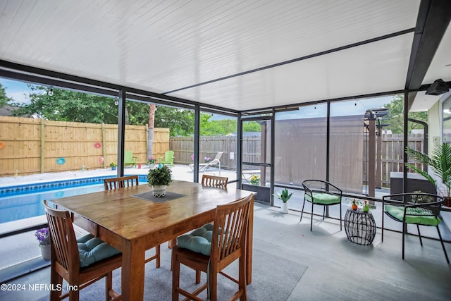 sunroom featuring plenty of natural light