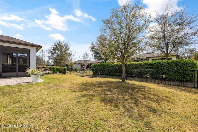 view of yard featuring a patio area