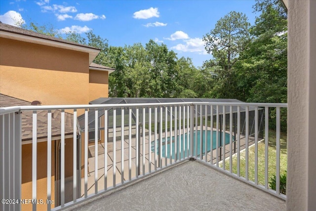 balcony with a patio