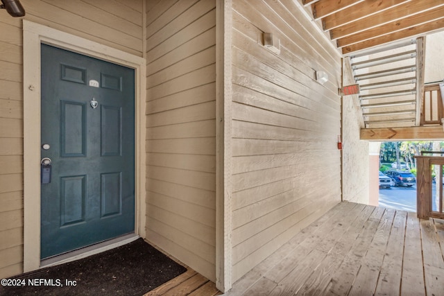 view of doorway to property