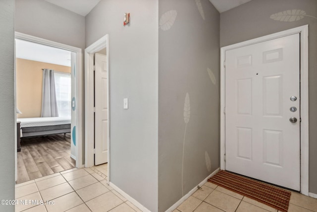 foyer featuring light hardwood / wood-style flooring