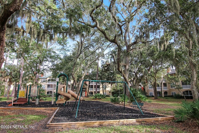 view of jungle gym