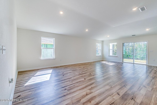 empty room featuring light hardwood / wood-style flooring