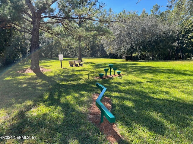 view of community with a yard