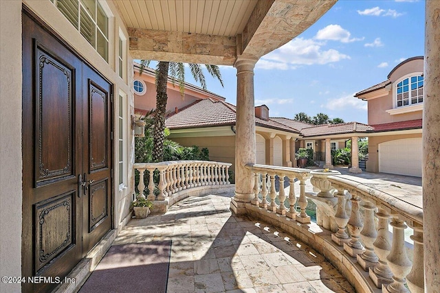 1201 Ponte Vedra Blvd, Ponte Vedra Beach, FL 32082 - view of patio / terrace with covered porch