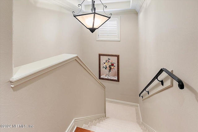 1201 Ponte Vedra Blvd, Ponte Vedra Beach, FL 32082 - stairs featuring ornamental molding