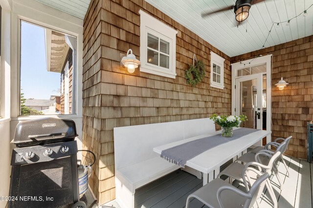 view of patio / terrace with a grill