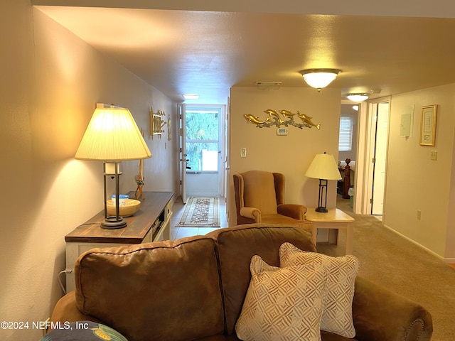 view of carpeted living room