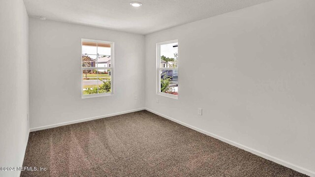 view of carpeted spare room