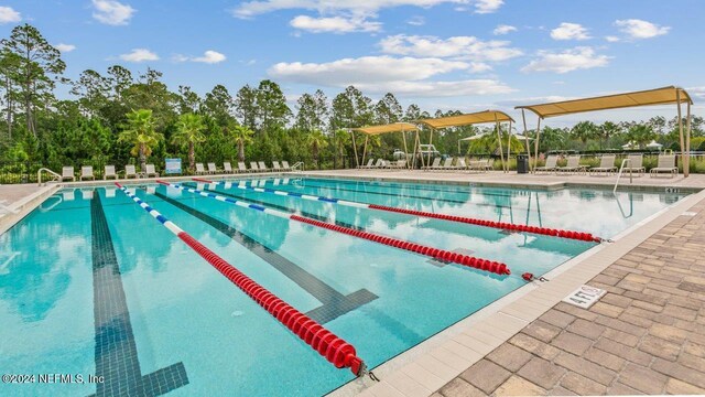 view of pool with a patio